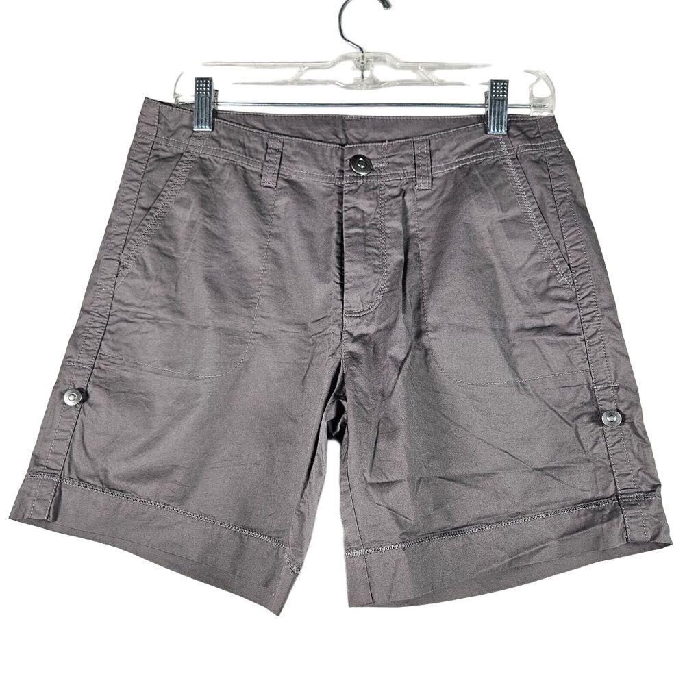 Garnet‎ Hill Shorts Womens 6 Gray Cotton Utility Casual Outdoors Summer Gorpcore